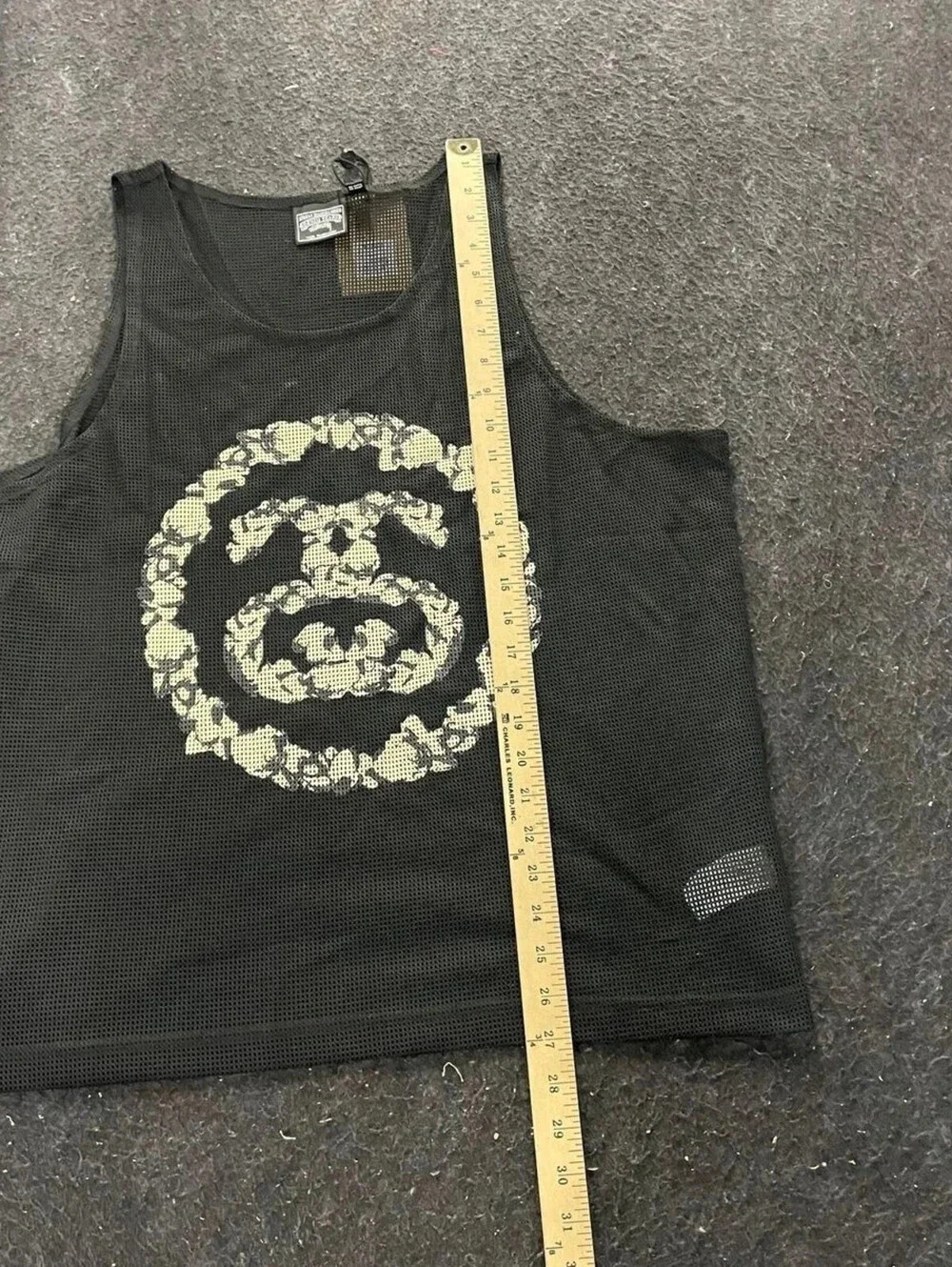STUSSY X Denim Tears Double Wreath Gym Tank Men's Size M Black NWT